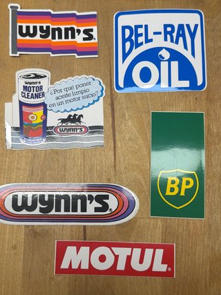 Lote Pegatinas Coche y Moto (Wynn's, BP, Motul)