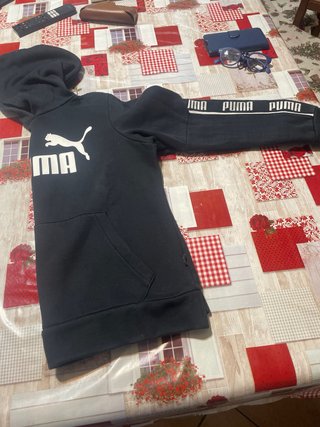 Felpa Puma con cappuccio nera taglia L