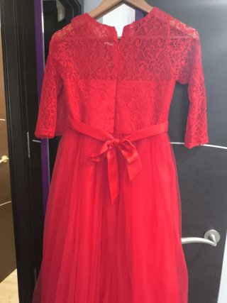 Vestido fiesta niña rojo
