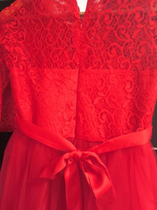 Vestido fiesta niña rojo