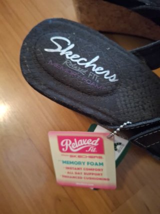 Cuñas Skechers Tiras Negras Talla 41