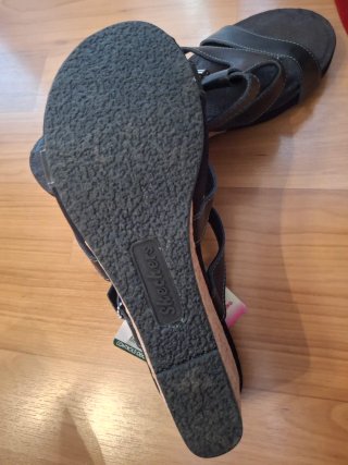 Cuñas Skechers Tiras Negras Talla 41