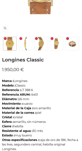 Reloj Longines Classic
