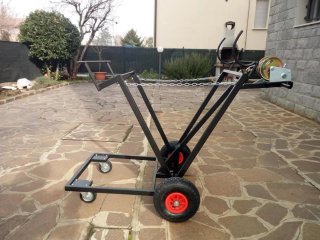 Carro elevable manual para kart