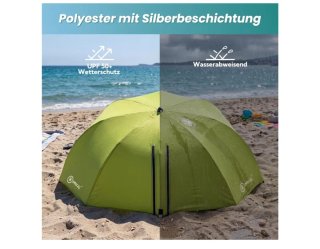 Sombrilla Refugio Playa 270cm Verde