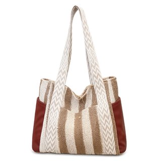 Bolso Tote Beige y Marrón