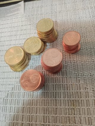 S/C. 65 Monedas Eurocent 1999 España S/C 6 valores