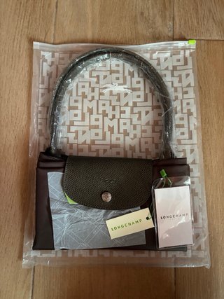 Bolso Longchamp granate ,Marrón , azul y negro
