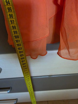 Vestido fiesta naranja lentejuelas talla L