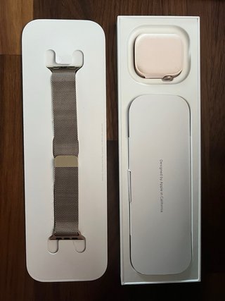 Apple Watch Ser 11 Oro Rosa + Milanese Loop Titan