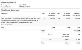 Apple Watch Ser 11 Oro Rosa + Milanese Loop Titan