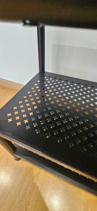 Banco zapatero metálico negro
