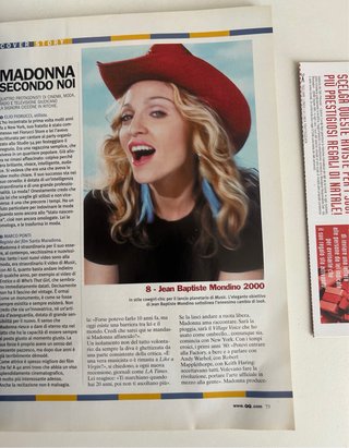 Madonna GQ magazine Italy Vinyl