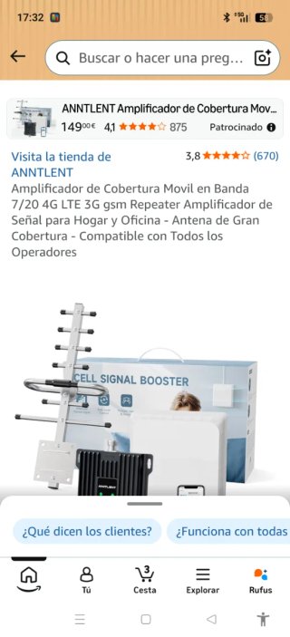Amplificador Señal Móvil ANNTLENT 5G LTE