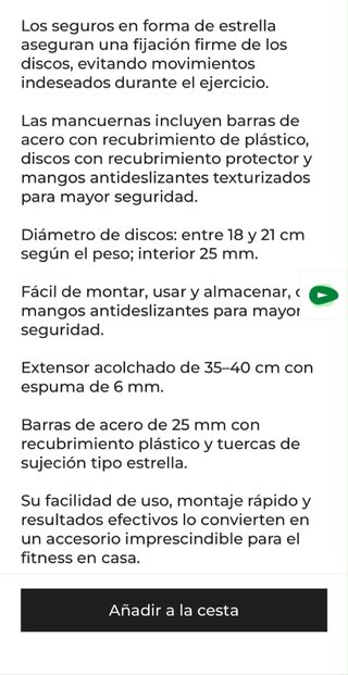 Juego Mancuernas Ajustables Fitness Tech 2 en 1
