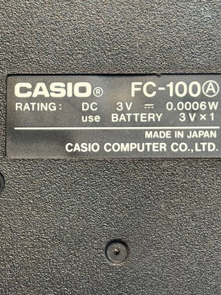 Calculadora Financiera Casio FC-100 Vintage