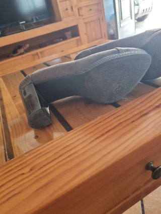 Zapatos de tacón grises talla 38