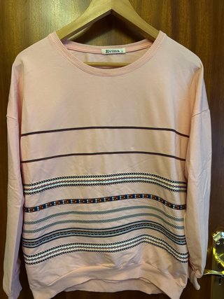 Sudadera Evima Rosa con Bordados