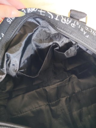 Bolsa de deporte negra con estampado Paris