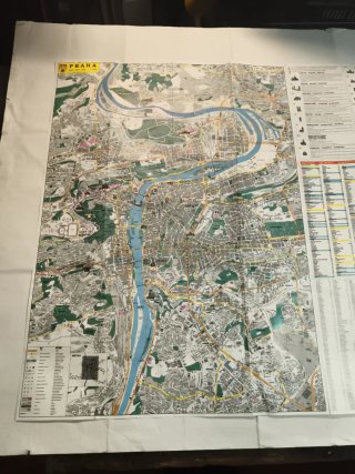 Mapa turístico de Praga 1980