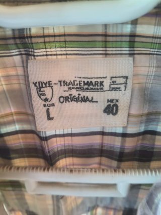 Camisa cuadros multicolor talla L