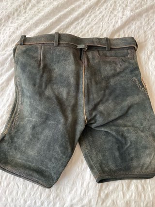Pantalones Lederhosen Oktoberfest Talla M De cuero