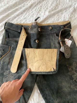 Pantalones Lederhosen Oktoberfest Talla M De cuero