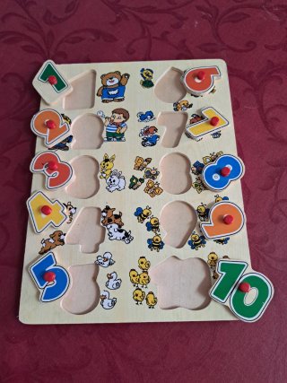 2 Puzzles Madera Números y Animales