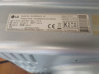 Horno Microondas LG 39L