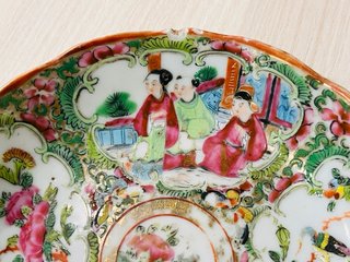 Taza y platillo de porcelana china
