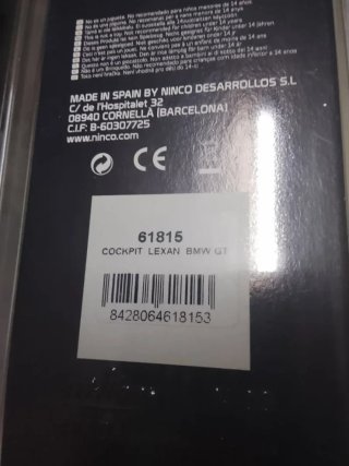 Ninco Xlot Cockpit Lexan BMW GT 1:28