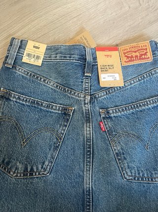 Falda Vaquera Levi's Larga Azul