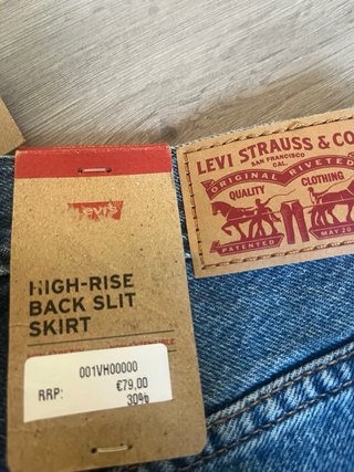 Falda Vaquera Levi's Larga Azul