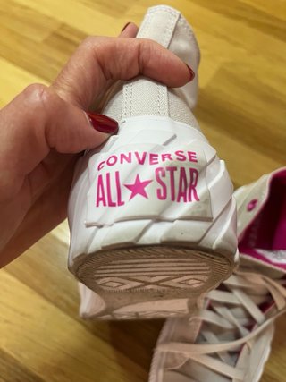 Converse All Star Plataforma Altas Blancas/Fucsia