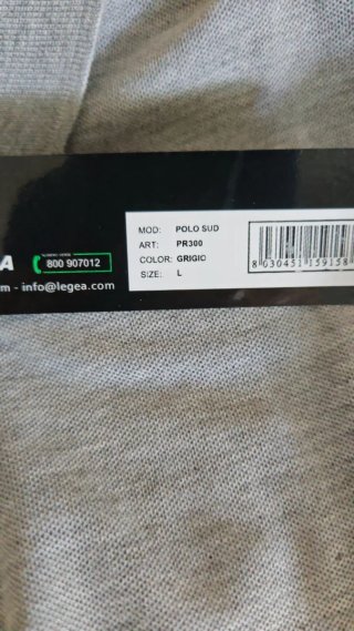 Polo Legea Grigio Uomo Taglia L