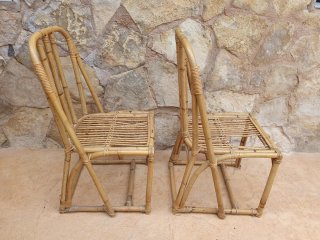 Sillas de bambú