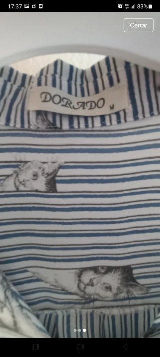 Camisa Lefties Gatos Rayas Talla M