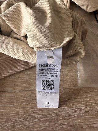Sudadera Stone Island Media Cremallera Beige