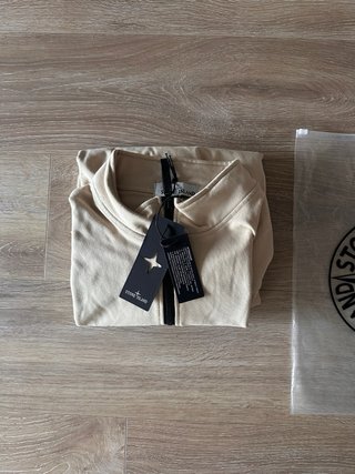 Sudadera Stone Island Media Cremallera Beige