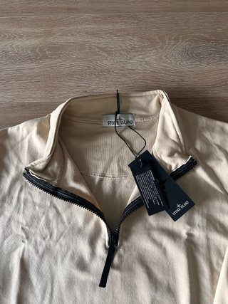 Sudadera Stone Island Media Cremallera Beige