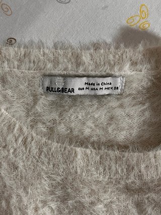 Jersey pelito Pull and Bear blanco/beige M