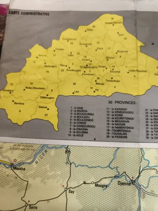 Mapa Burkina Faso 1994