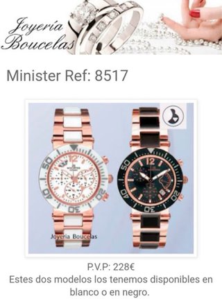 Reloj Minister Negro y Dorado