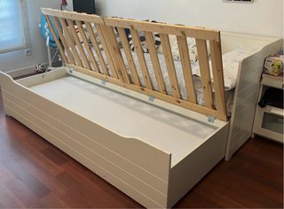 Cama nido IKEA Bygland + 2 colchones IKEA Morgedal