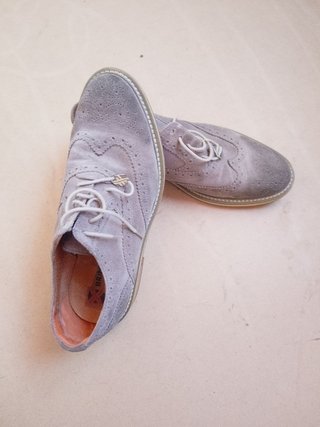 Scarpe Oxford Brimarts grigio 40 camoscio pelle