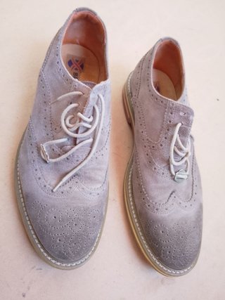 Scarpe Oxford Brimarts grigio 40 camoscio pelle