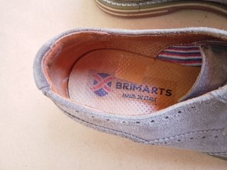 Scarpe Oxford Brimarts grigio 40 camoscio pelle