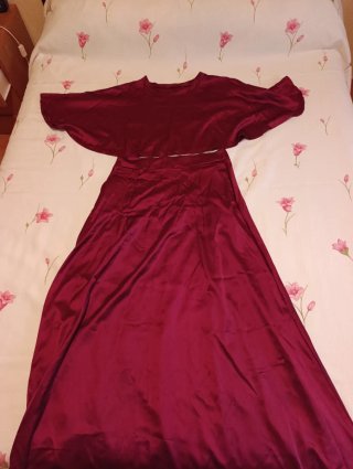 Conjunto dos piezas raso rojo