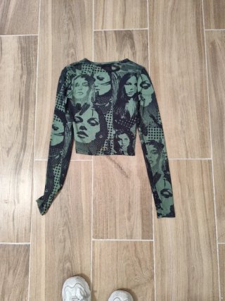 Top fiesta transparente estampado