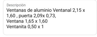 Conjunto ventanas aluminio
